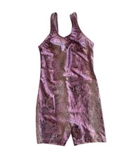 NWOT Dance Unitard Biketard Child Size 6-7 yo by Stone Wear Glam Snake print