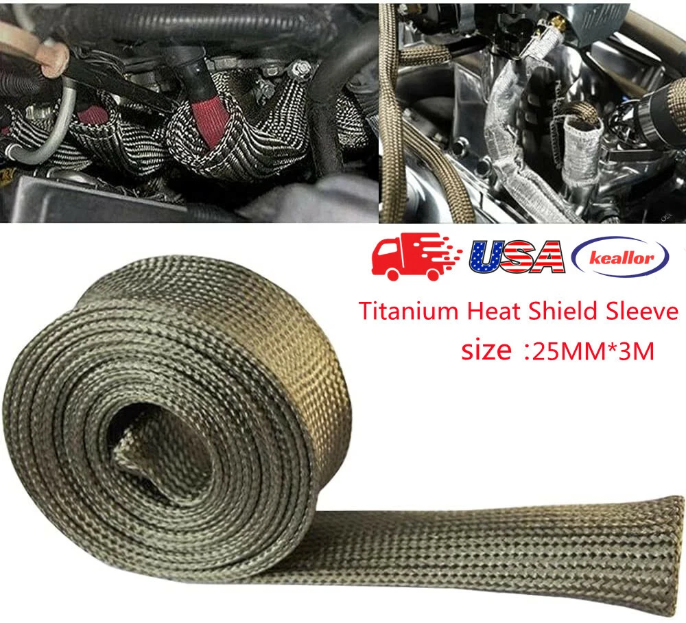 Heat Shield Sleeve Tape Hose Heat Spark Plug Wire Fuel Line Protectors Wire  Loom | eBay