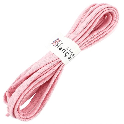 Les Lacets Français. Lacets plats et épais. Sneakers, Coton. Rose oeillet. - - Bild 5 von 7