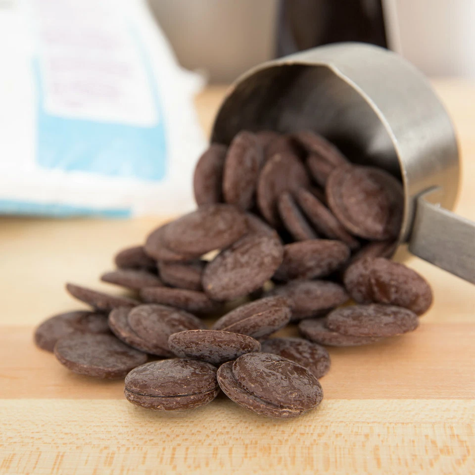 Obleas de fusión de chocolate oscuro Ghirardelli para moldear envolver e sumergir sin OGM Foto 2 de 4