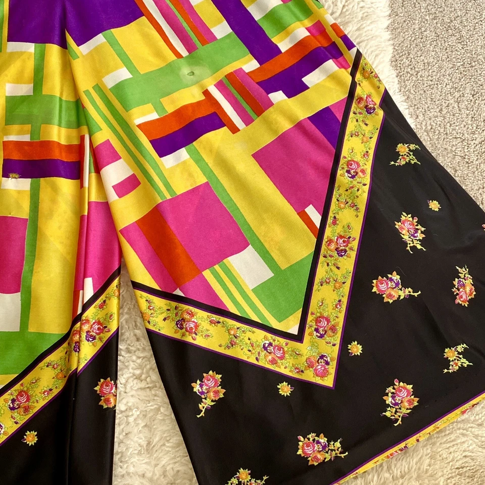 READ Vintage 60s 70s PROJECT Jumpsuit Psychedelic Day Glo Wide Leg Small S NEON - Image 3 of 4