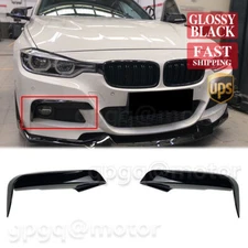 For BMW 2012-18 F30 F31 Glossy Black Front Bumper Upper Trim Air Vent Cover Fang
