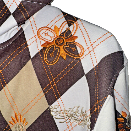 Vintage Ecko Unltd y2K Diamond Full Zip Jacket Size M Street Art Embroidered - Picture 3 of 9