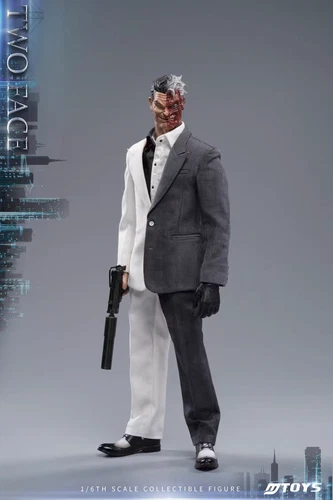 New MTOYS MS013 1/6 Batman Two Face Action Figure Model Double Heads in stock - Imagen 5 de 13