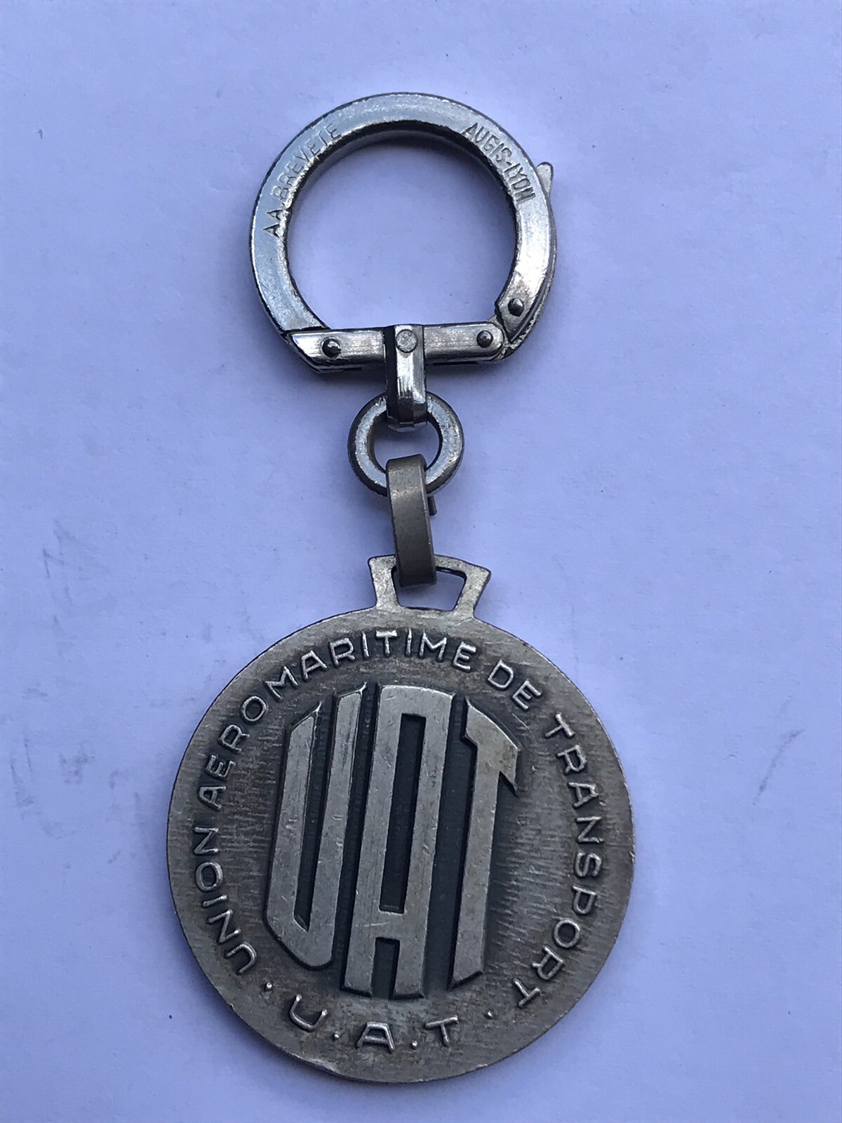 AUGIS UAT Metal Keychain PC Keyring Douglas DC8 Aeromaritime Transport