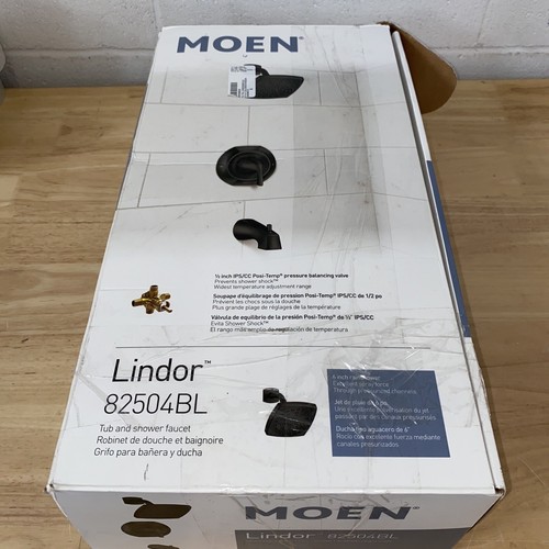 Moen 82504BL Lindor PosiTemp Single Handle Tub Shower Faucet Matte