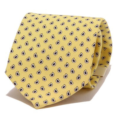 GASSANI - Cravate - À Carreaux - Homme Jaune GELB / Orange/ Gelborange