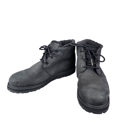 Mens Black Timberland Nubuck & Fleece-Lined Lace-Up Boots  display picture 2