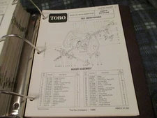 Toro 3521 38035 snow thrower blower Parts Catalog Manual 1985