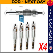 4X Glow Plug fits MAZDA 626 2.0 D -MAZDA B 2.5 D 4WD YM