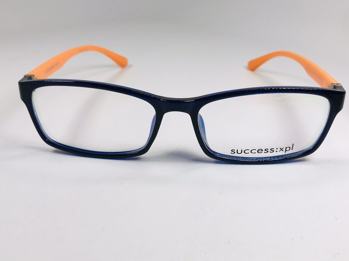 New Designer Inspired SUCCESS XPL White & Blue ASHTON Eyeglasses 53mm with Case New Designer Inspired SUCCESS XPL Blue & Orange ASHTON  main image 2