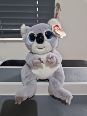 Ty Beanie Babys Melly Koala grau weiß weiches Plüschtier 6 Zoll Etikett 2022
