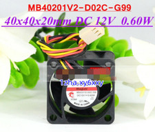for MB40201V2-D02C-G99 12V 0.60W 4CM 4020 3-wire cooling fan 3pin 1z