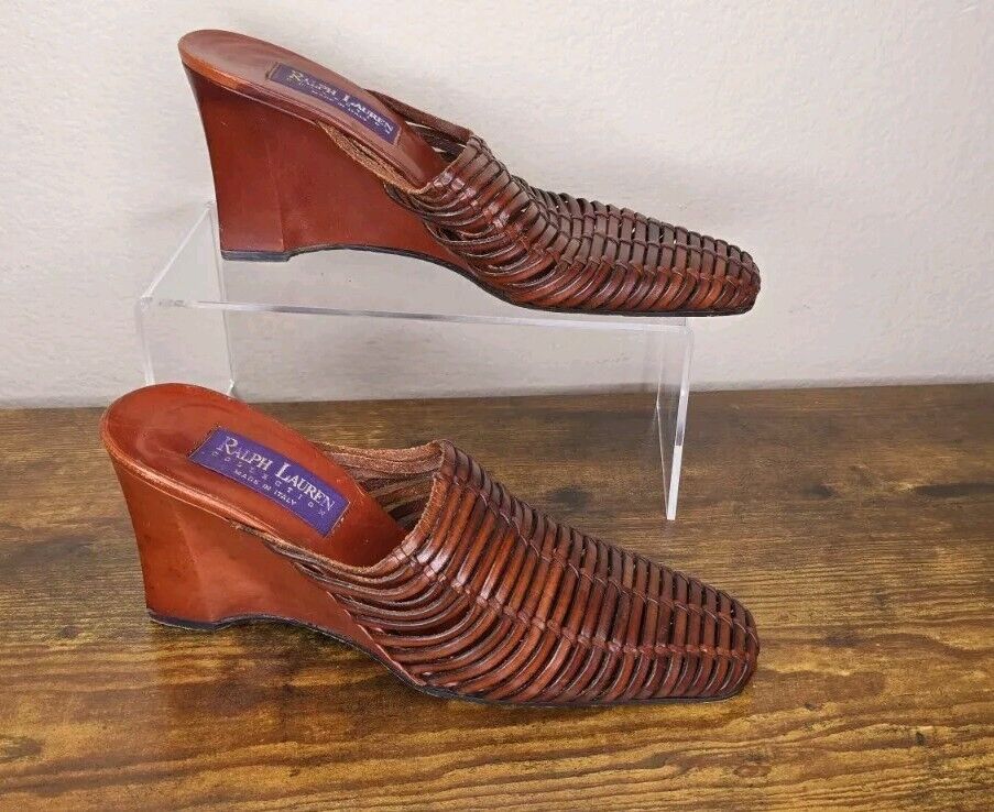 Ralph Lauren Purple Label Collection Cognac Woven Leather Ralph Lauren Purple Label Collection Cognac Woven Leather