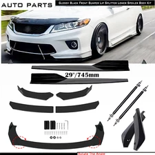 For Honda Accord Coupe Front Bumper Lip Spoiler Side Skirt Splitter Side Skirt