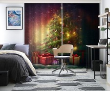 3D Tree A516 Christmas Xmas Photo Curtain Window Blockout Fabric Amy 2023