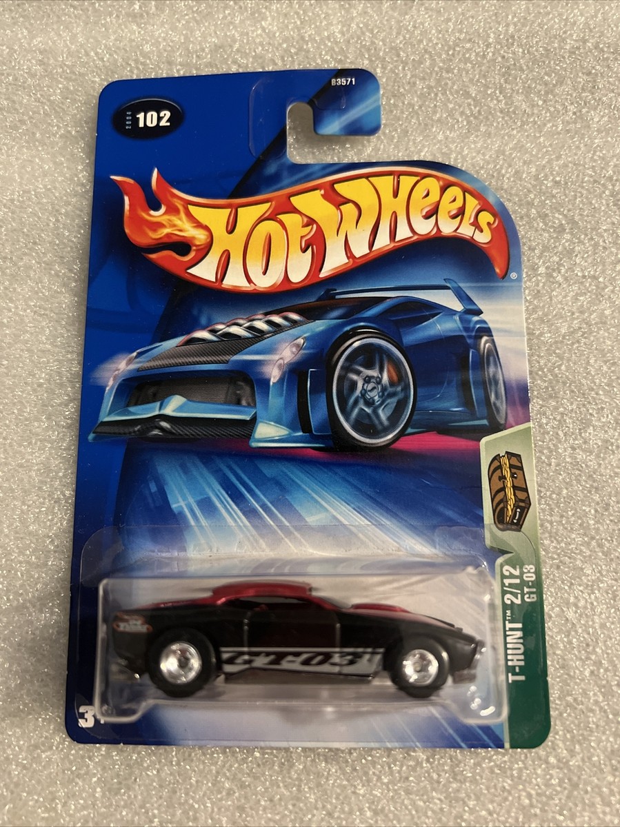 2004 Hot Wheels #102 T-Hunt 2/12 GT-03 W / Real Riders New On Card