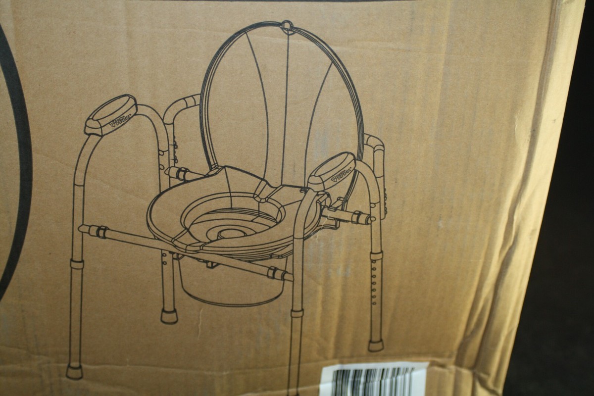 MedPro Homecare Commode Chair ADJUSTABLE HEIGHT METAL NO TOOL