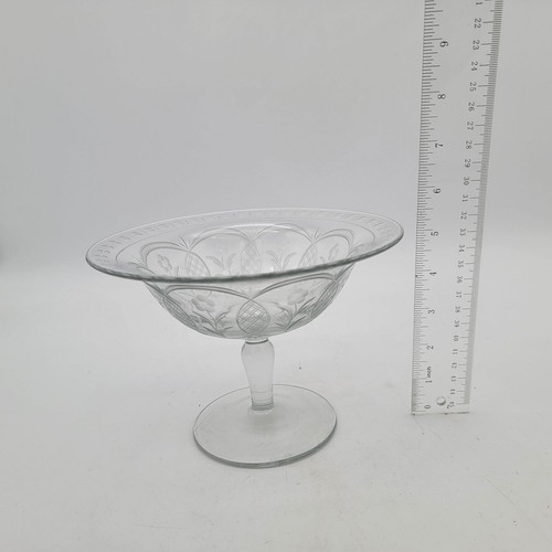 Antique Etched Cut Glass Compote - Picture 4 of 4