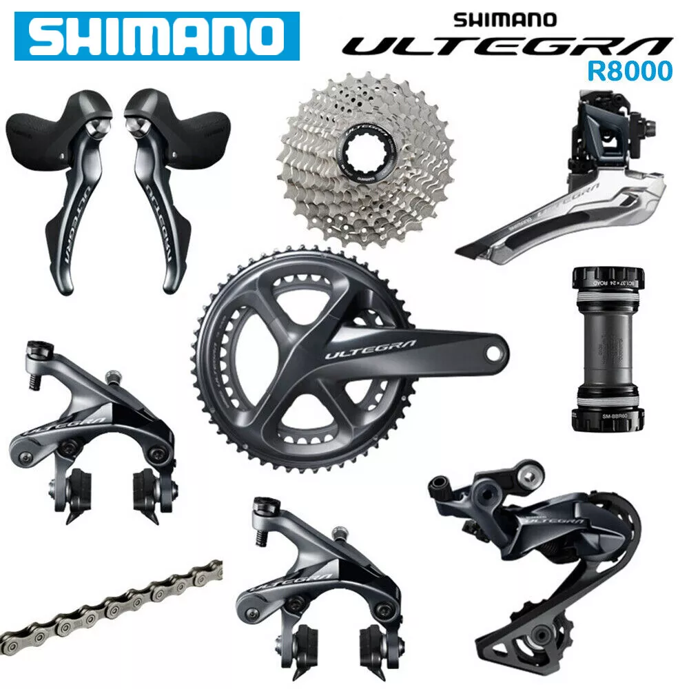 Shimano Ultegra R8000 2x11 Speed Grouspet Crankset Cassette Shifter Road  Bike