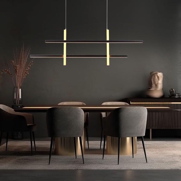 Pendellampe HäNgeleuchte Esstischlampe Dimmbar Led Wohnzimmerleuchte H 120 Cm-image