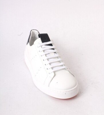 Roberto Serpentini 1993 White Leather Lace-Up Sneakers Shoes 43 / US 10