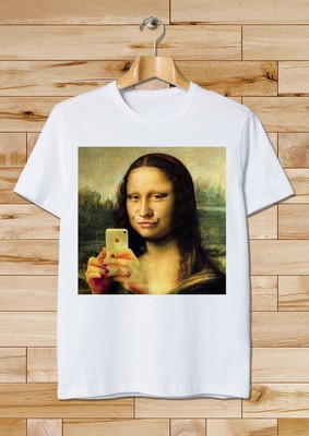 T Shirt Maglietta La Gioconda Selfie Uomo donna- sku 00006 | eBay