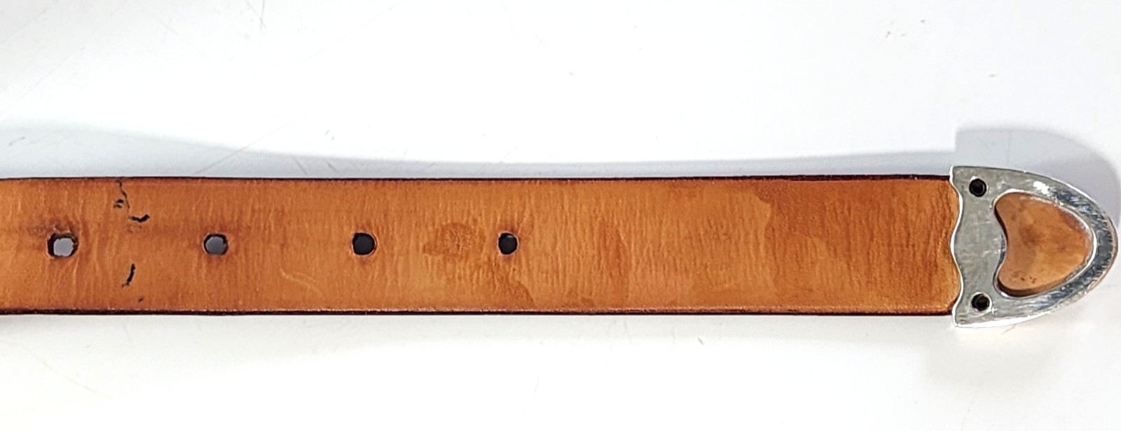 Vogt 925 Silver Buckle & Authentic Java Lizard Leather Belt by Saddlebags Sz 42