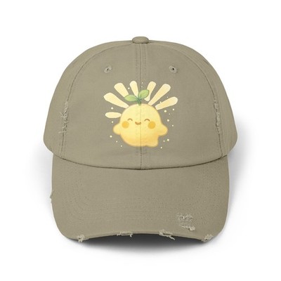 Unisex Distressed Hat Sunny Breeze Sprout Spirit Art
