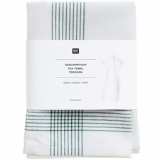 Rico Design Geschirrtuch zum Besticken mit Stick & Stitch Vorlagen/Motiven