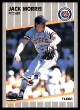Jack Morris 1989 Fleer #139 Detroit Tigers MLB READ FREE SHIPPING AutographDen