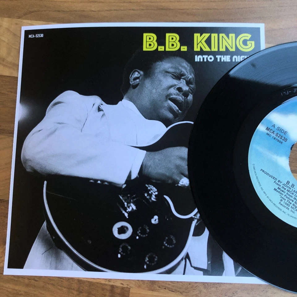 B.B. KING Into the Night BLUES 45 7" Vinyl Single record with unique Sleeve - Image 3 of 4