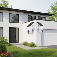 2-Pack 2K Solar/Battery Security Cameras with AI Detection  Color Night Vision