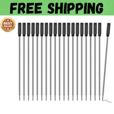 20 Pack Black Ballpoint Pen Refills 1mm Medium Tip for Twist Pens Replaceable US