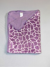 Carter's Purple Giraffe Print Baby Blanket