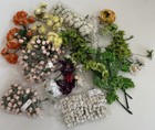 Bundle of Various Colorful Artificial Flowers for Bouquets, Crafts, Decorating
