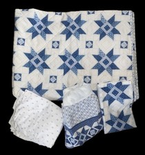 Twin 5-Piece Bed Set Twin XL Comforter Sheet Set Sham Skirt Country Quilt Star