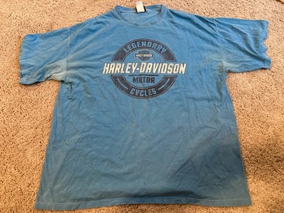Harley Davidson Legendary Cycles Blue Eagle Race Flags Indianapolis Shirt - 2XL