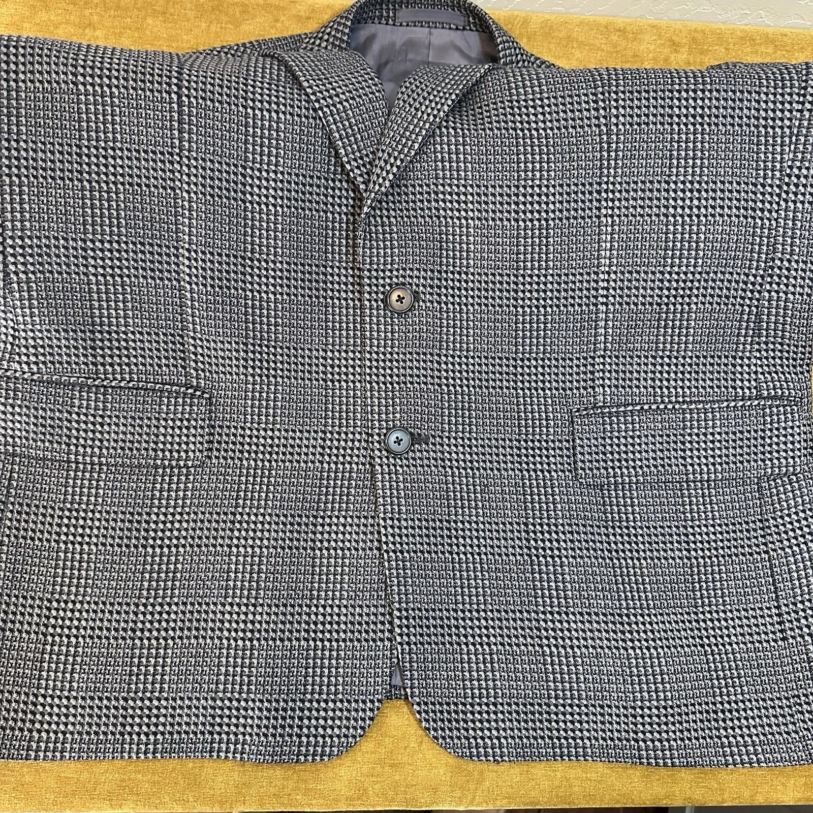 Giacca sportiva Givenchy Monsieur lana 46R blu nero beige a quadri