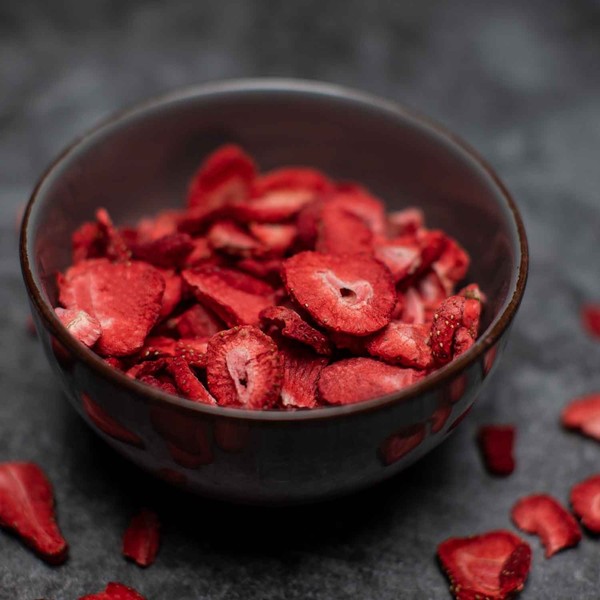 Erdbeeren/ Scheiben Gefriergetrocknet 100G MüSli/Smoothie 100% Bio Frucht Fd-image