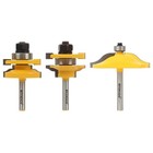 Yonico 3-Piece Raised Panel Cabinet Door Ogee Router Bit Set 1/4" Shank Carbide