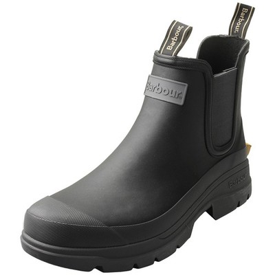 Barbour Nimbus Mens Wellington Boots in Black Ochre