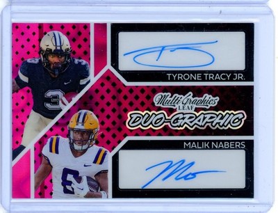 2024 Leaf Eclectic MALIK NABERS & TYRONE TRACY JR. RC Dual AUTO Autograph RC 1/7