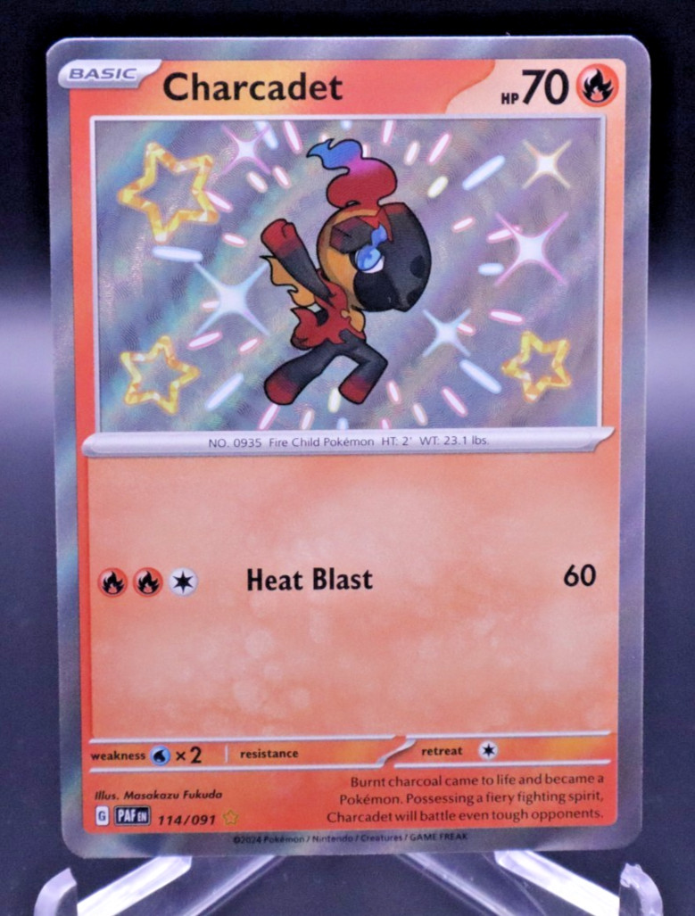 Pokémon TCG Charcadet Scarlet & Violet: Paldean Fates 114/091 Shiny Rare K299