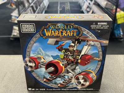 Mega Bloks World of Warcraft Flying Machine and Flint Open Box Sealed Inside