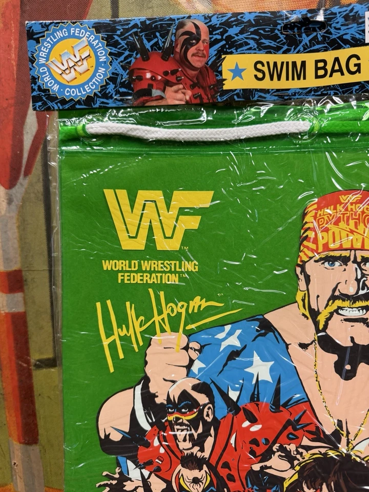 DE COLECCIÓN 1991 WWF BOLSA DE BAÑO FIGURA WWE NWA WCW NUEVO RETRO ELITE HASBRO LJN ¡RARO!! Foto 4 de 4