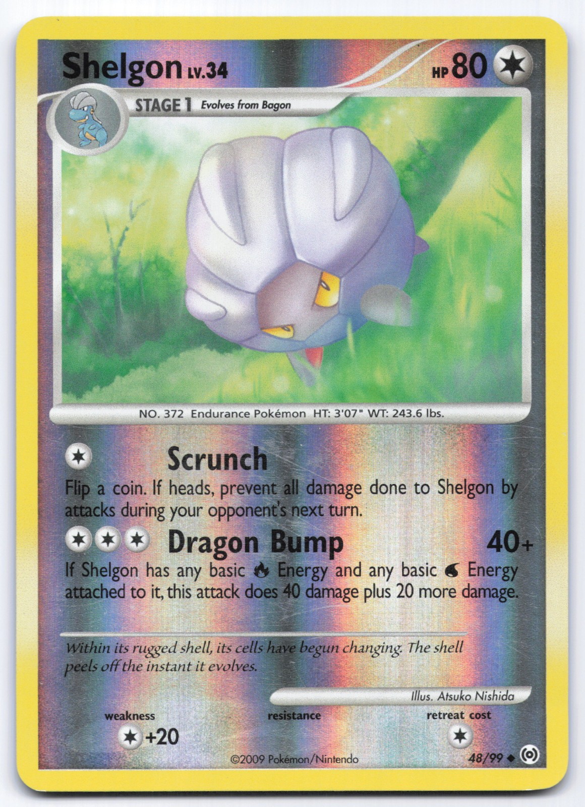 Shelgon 48/99 Arceus Reverse Holo Pokemon Card
