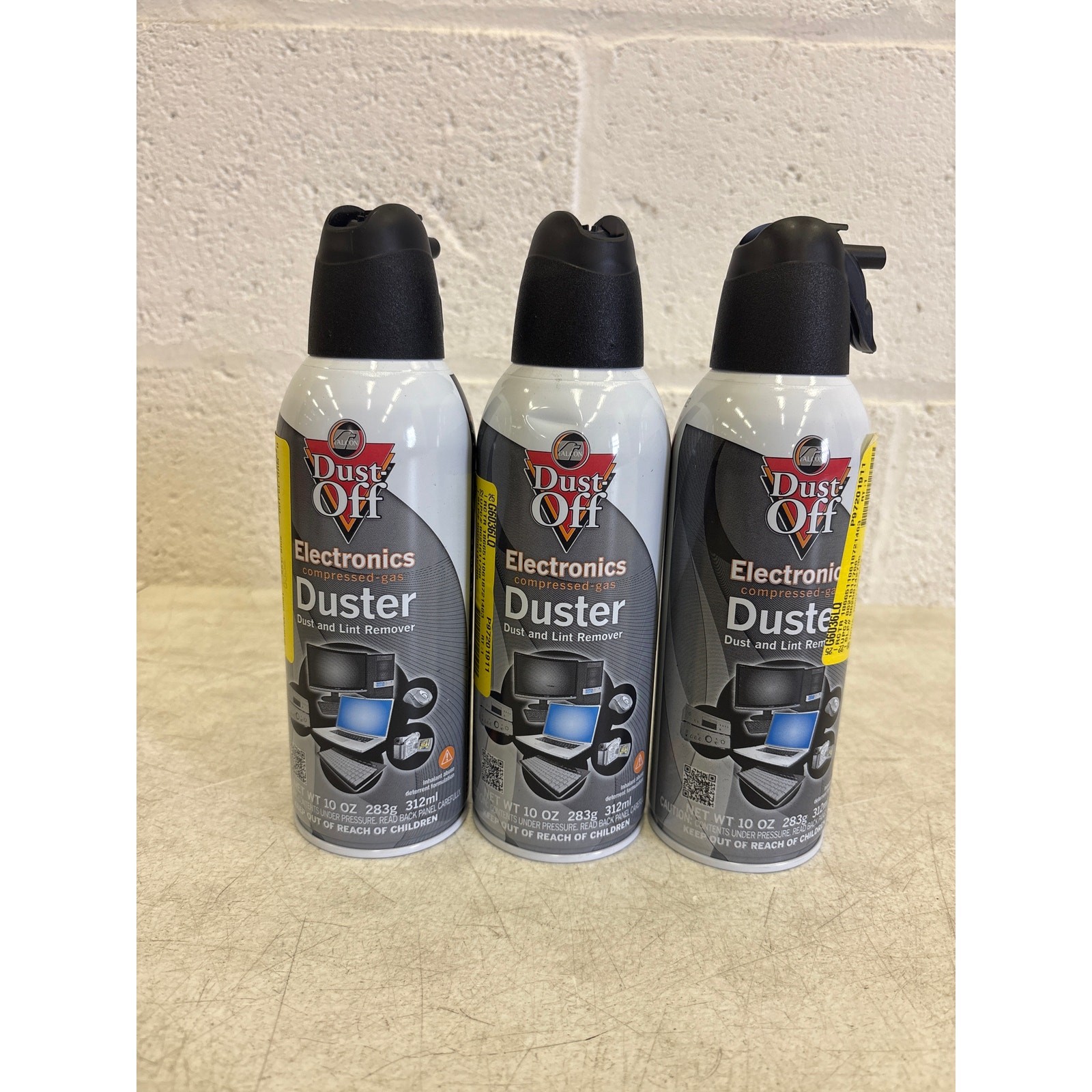 3-PACK Dust-Off Compressed Gas Disposable Duster 10oz Each -