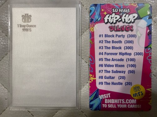 1oz .999 Silver Card 50 Years Of Hip Hop - For Ever Hip Hop 1 Of 300 - Picture 2 of 2
