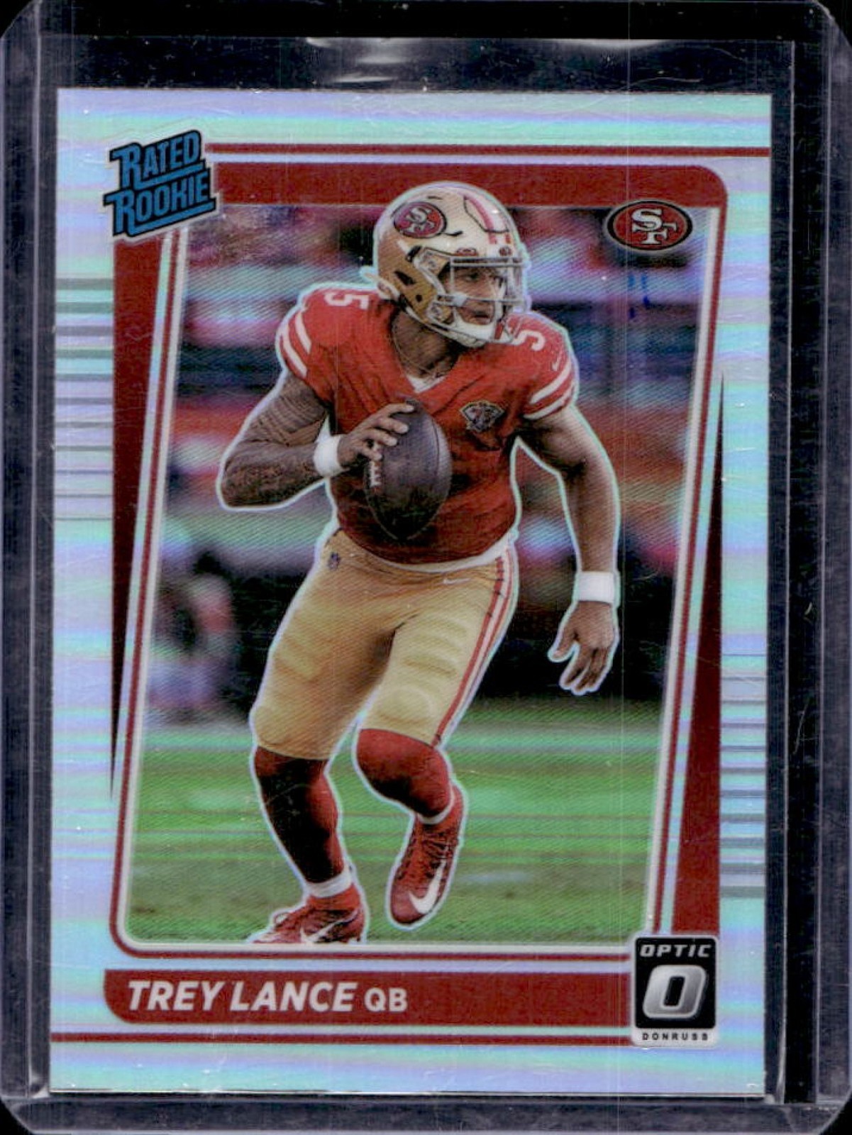 2021 Donruss Optic Trey Lance Holo Rated Rookie #203 49ers
